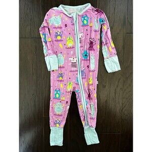 Little Sleepies Purple Monsters Zippy Pajamas